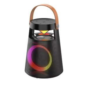 Portable Heavy Bass Bluetooth Speaker with Mic Ideal Outdoor Use +Ambiance Lights