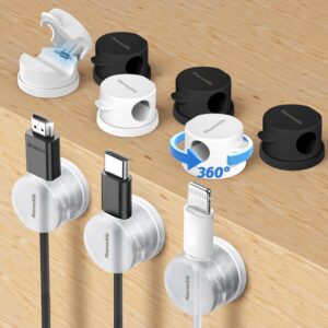 360° Rotation Desk Magnetic Cable Organizer Adjustable