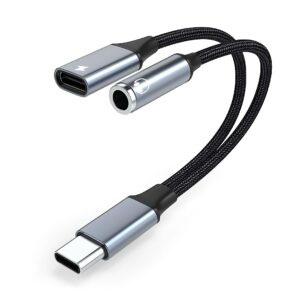 2 in 1 3.5mm Audio Jack charging USB C Cable