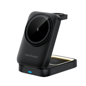 W03 -   3 in 1  15W Foldable Wireless Charger Phone Stand