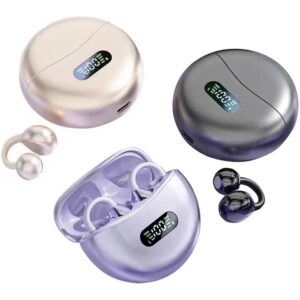 OWS Clip-On Electroplated Appearance Earbuds Power Display  with AI HD Call