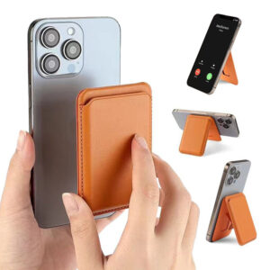 Magnetic PU Card Wallet + Phone Stand